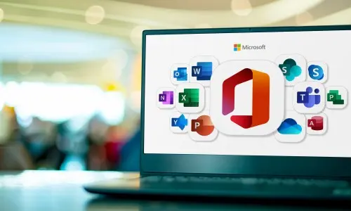 Classroom MS Office course teaching Word, Excel, and PowerPoint skills